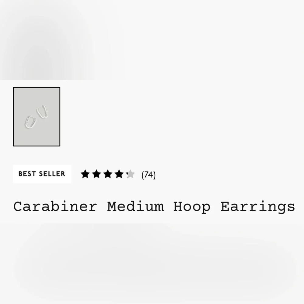 🆕Madewell Chunky Medium Hoop Earrings - Picture 4 of 14